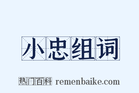 小忠组词是什么意思的图片